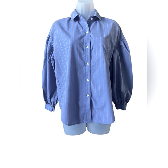 Rails Lavender and Coral Striped Button Down Shirt - Picture 4 of 8